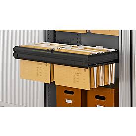 Schäfer Shop Genius Volledig uittrekbaar frame TETRIS SOLID, met telescopische geleiding, B 1200 mm, voor hangmappensysteem, 1 stuk, zwart