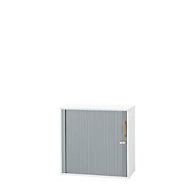 Schäfer Shop Select Start Off Houten rolluikkast, 2 OH, afsluitbaar, hout, B 800 x D 420 x H 788 mm, wit