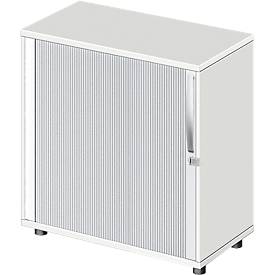 Schäfer Shop Select Roldeurkast LOGIN, 2 ordnerhoogten, afsluitbaar, B 800 x D 420 x H 744 mm, wit