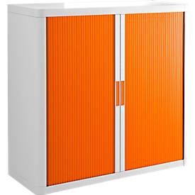 Paperflow Roldeurkast - B 1100 x D 415 x H 1040 mm - wit/oranje