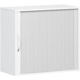 Roldeurkast PALENQUE, 2 ordnerhoogten, B 800 x D 400 x H 752 mm, wit