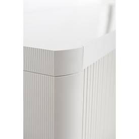 Paperflow Roldeurkast - B 1100 x D 415 x H 2040 mm - wit/zwart
