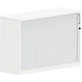Roldeurkast BEXXSTAR, 1 deur, 2 ordnerhoogtes, B 1200 x D 445 x H 825 mm, wit