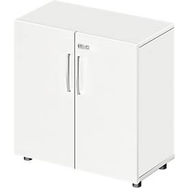 Schäfer Shop Select LOGIN kast, 2 dossierhoogtes, B 800 x D 420 x H 788 mm, wit/wit