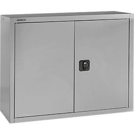 Schäfer Shop Select opzetkast, afsluitbaar, hoogte 800 mm, breedte 800 mm, aluminium zilver