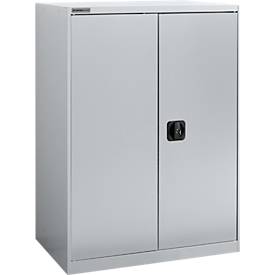 Schäfer Shop Select Draaideurkast  MS-i 12408, plaatstaal, B 800 x D 400 x H 1215 mm, 3 OH, wit aluminium, tot 150 kg