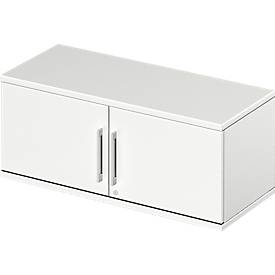 Schäfer Shop Genius Opzetvleugeldeurkast TETRIS WOOD, 1 ordnerhoogte, B 1000 x H 400 mm, wit