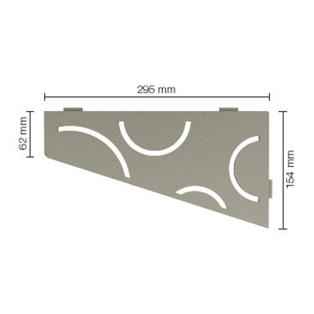 Schluter Shelf-E-S3 planchet - 29.5x15.4x0.5cm - inbouw - Perforatie: Curve - gecoat Ivoor ses3d6tsi