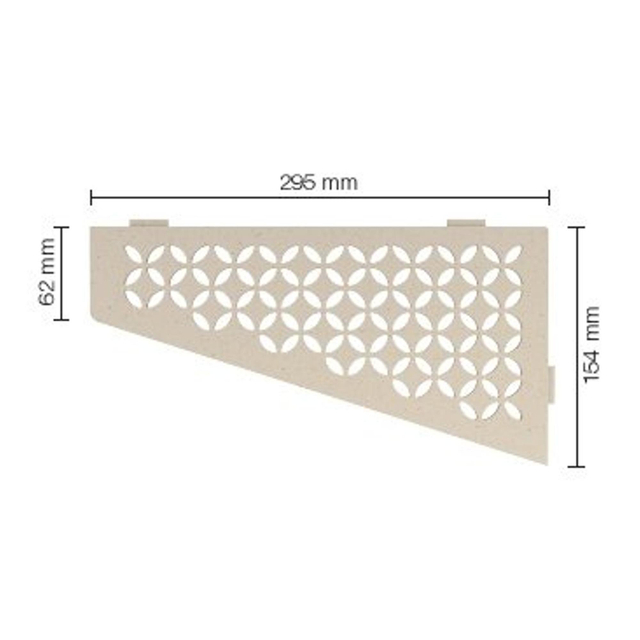 Schluter Shelf-E-S3 planchet - 29.5x15.4x0.5cm - inbouw - Perforatie: Floral - gecoat Ivoor ses3d5tsi