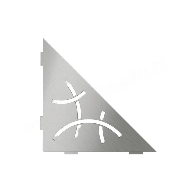 Schluter Shelf-E-S1 planchet - 21x21x0.5cm - inbouw - Driehoek - Perforatie: Curve - RVS geborsteld ses1d6eb