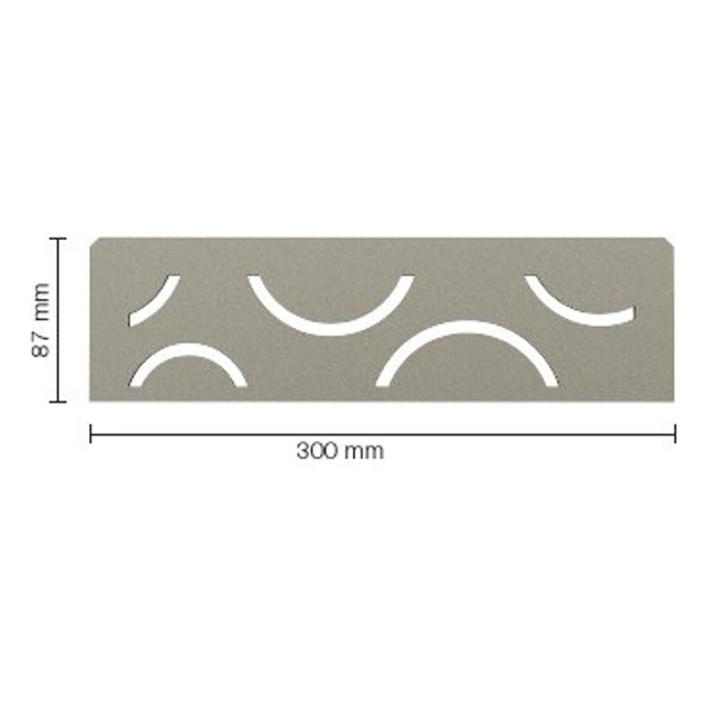 Schluter Shelf-N-S1 planchet - 30x8.7x0.5cm - inbouw - Rechthoek - Perforatie: Curve - gecoat steengrijs sns1d6tssg