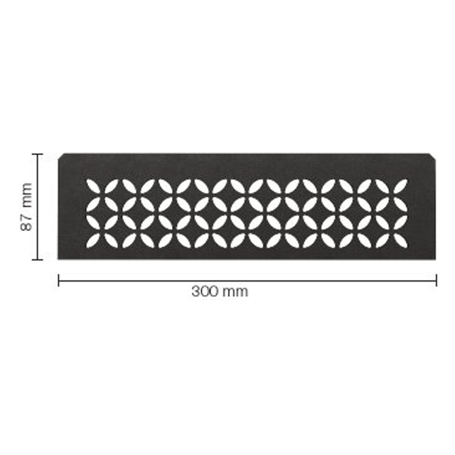 Schluter Shelf-N-S1 planchet - 30x8.7x0.5cm - inbouw - Rechthoek - Perforatie: Floral - gecoat donker antraciet sns1d5tsda