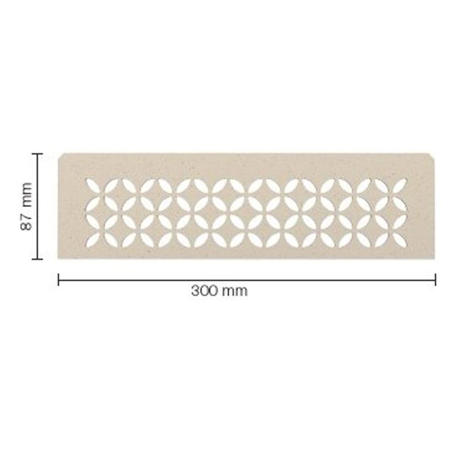 Schluter Shelf-N-S1 planchet - 30x8.7x0.5cm - inbouw - Rechthoek - Perforatie: Floral - gecoat Ivoor sns1d5tsi