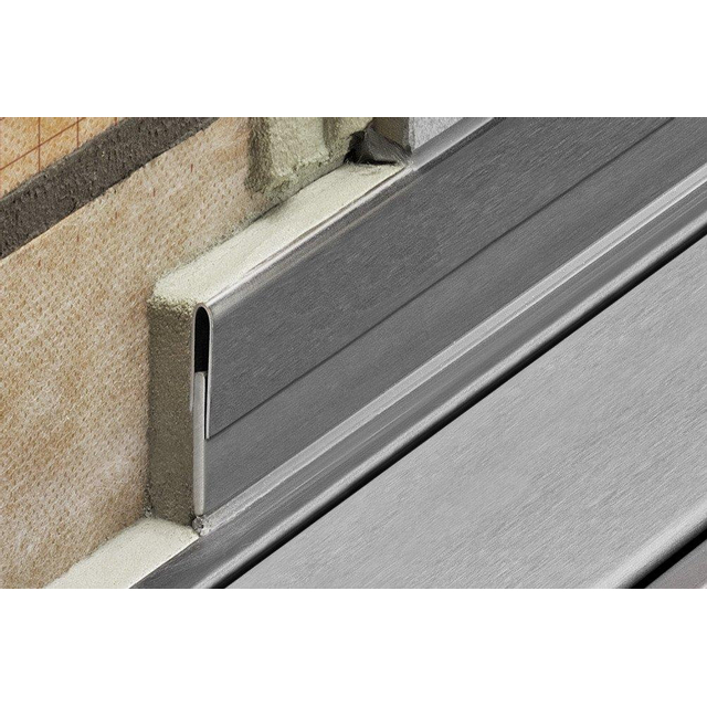 Schluter Showerprofile ra 2 delig wandaansluitprofiel 33 mm 140cm rvs spra33eb-140