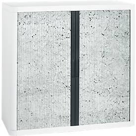 Paperflow Roldeurkast, roldeuren grijs gespikkeld, hoogte 1040 mm