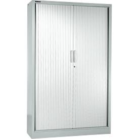 Schäfer Shop Select Roldeurkast MS iCONOMY - staal - B 1200 x D 400 x H 1935 mm - blank aluminiumkleurig RAL 9006