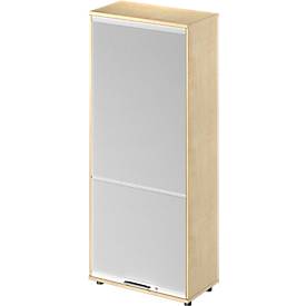 Schäfer Shop Genius Roldeurkast met verticale roldeur TETRIS WOOD, 4,5 ordnerhoogten, H 1910 mm, hoogte incl. glijders, esdoornpatroon