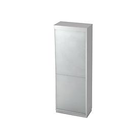 Roldeurkast 5 ordnerhoogten, B 800 x D 420 mm, lichtgrijs
