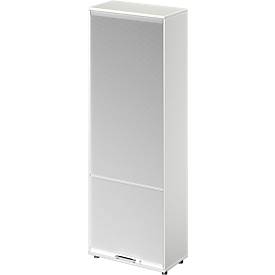 Schäfer Shop Genius Roldeurkast met verticale roldeur TETRIS WOOD, 5,5 ordnerhoogten, H 2270 mm, hoogte incl. glijders, lichtgrijs