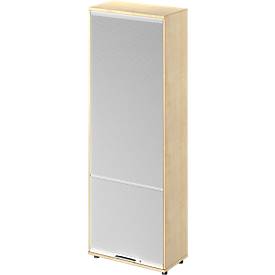 Schäfer Shop Genius Roldeurkast met verticale roldeur TETRIS WOOD, 5,5 ordnerhoogten, H 2270 mm, hoogte incl. glijders, esdoornpatroon
