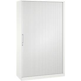 C und P Roldeurkast ASISTO C 3000, 5 ordnerhoogten, met akoestische roldeuren, 1200 mm breedte, wit/wit