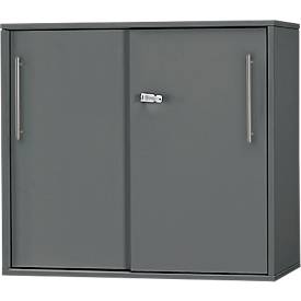 Schäfer Shop Select aanbouw-/schuifdeurkast Start Off, op tafelhoogte, afsluitbaar, B 800 x D 420 x H 726 mm, grafiet/grafiet