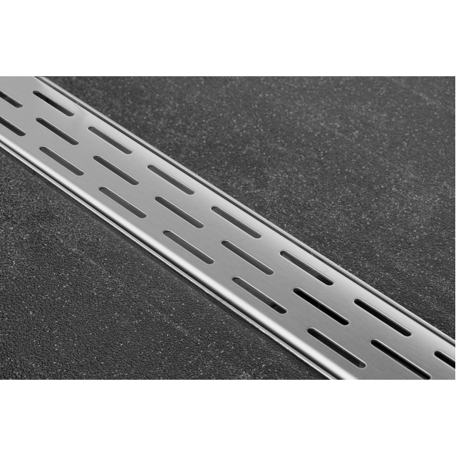 Easy Drain Compact 30 douchegoot RVS met enkele plaat RVS standaard RVS flens waterslot 30mm 60cm inbouw diepte 63mm met zijuitloop edcompr600-30