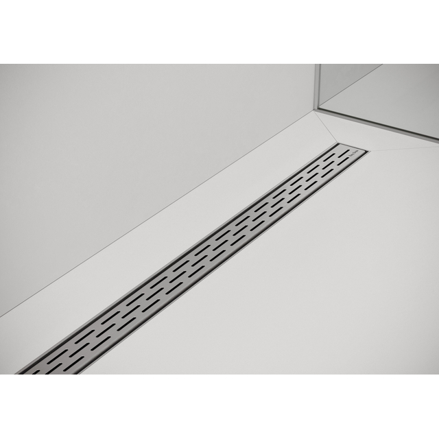 Easy Drain Compact afvoergoot enkele plaat met zijuitloop 6x130cm 50mm RVS edcom1300-50