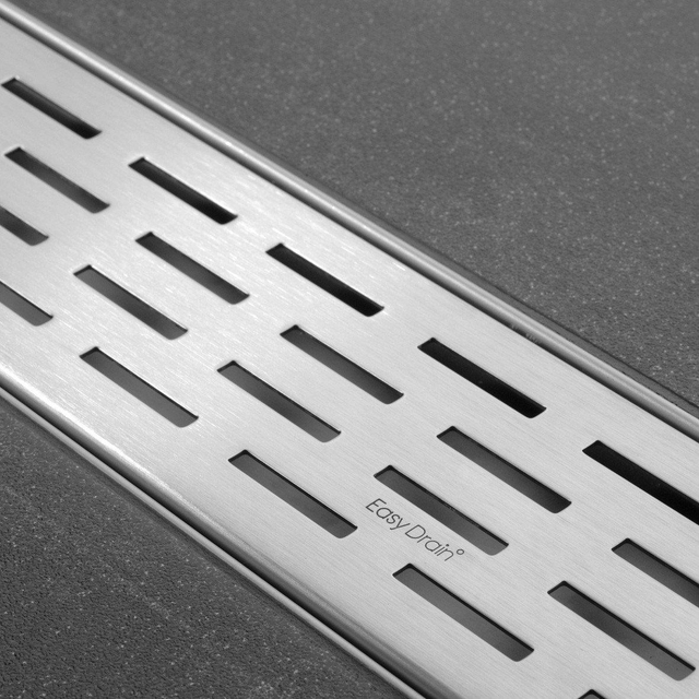 Easy Drain Multi afvoergoot enkele plaat met zijuitloop 9,8x150cm 50mm RVS edm1500