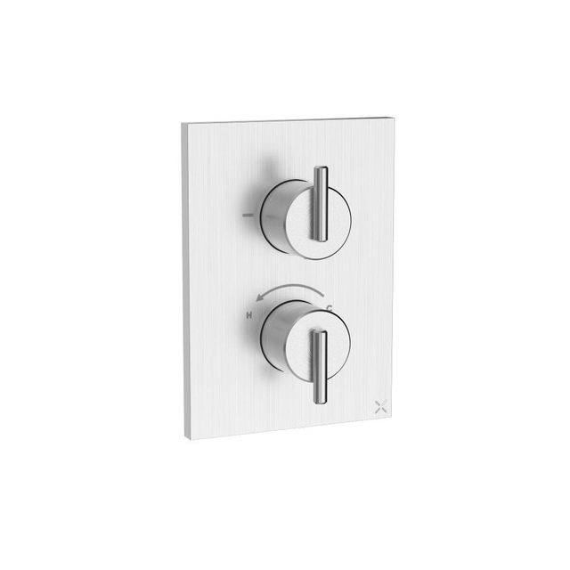 Crosswater 3ONE6 Inbouwthermostaat - thermostatisch - 2 functie - met inbouwdeel - RVS TLCB1500LBPS