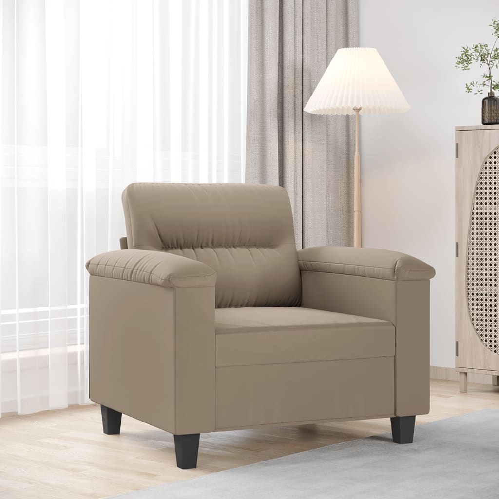 VidaXL Fauteuil 60 cm microvezelstof taupe