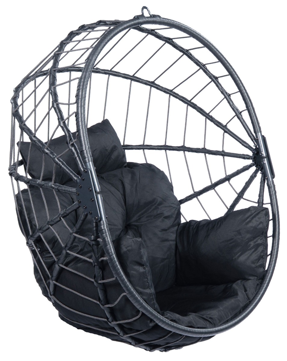 Tropilex 'Egg Luxe' Black Hangstoel - 160 kg - Zwart - 