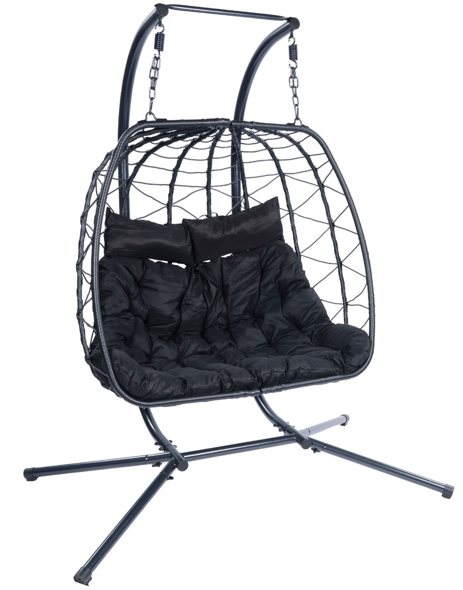 Tropilex 'Egg Duo' Black Hangstoelset - 200 kg - Zwart - 