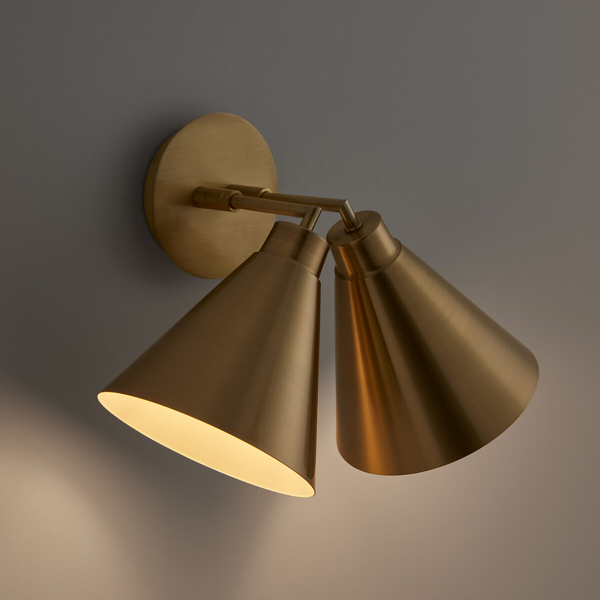 LA REDOUTE INTERIEURS Dubbele wandlamp in metaal, Hiba