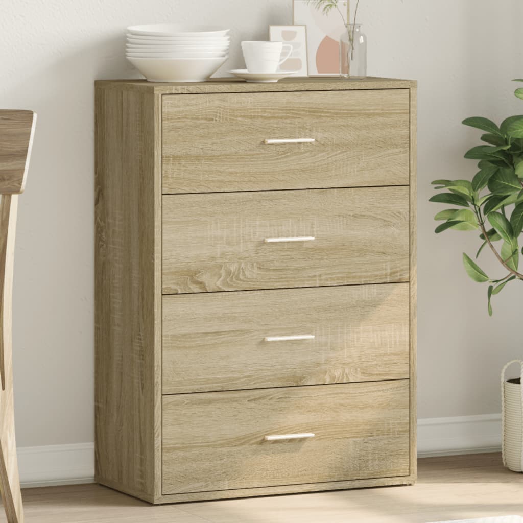 VidaXL Dressoir 60x31x84 cm bewerkt hout sonoma eikenkleurig