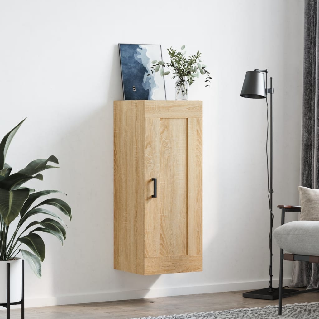 vidaXL Wandkast 34,5x34x90 cm bewerkt hout sonoma eikenkleurig