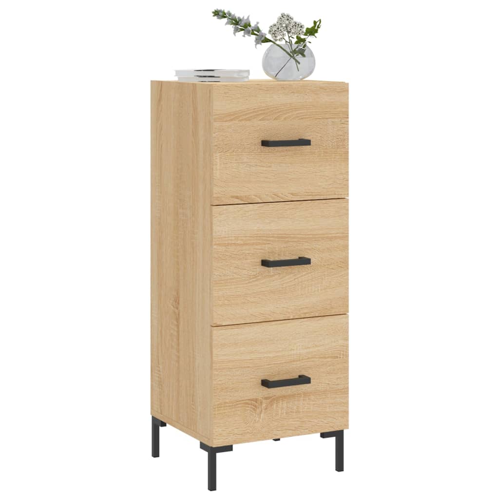vidaXL Dressoir 34,5x34x90 cm bewerkt hout sonoma eiken