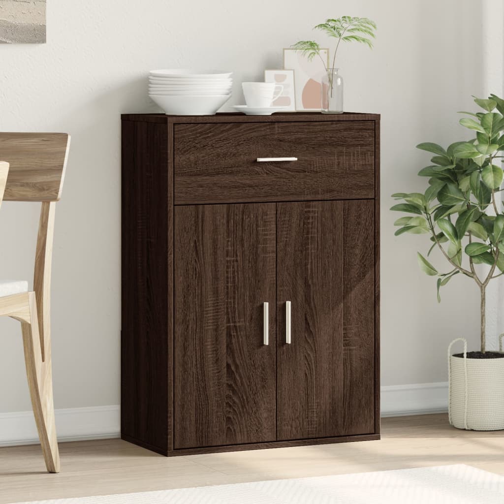 vidaXL Dressoir 60x30x84 cm bewerkt hout bruin eikenkleur