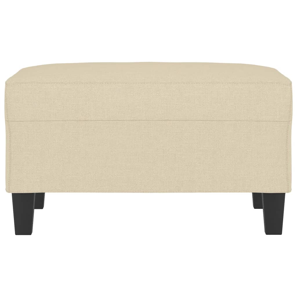 vidaXL Voetenbank 70x55x41 cm stof crèmekleurig