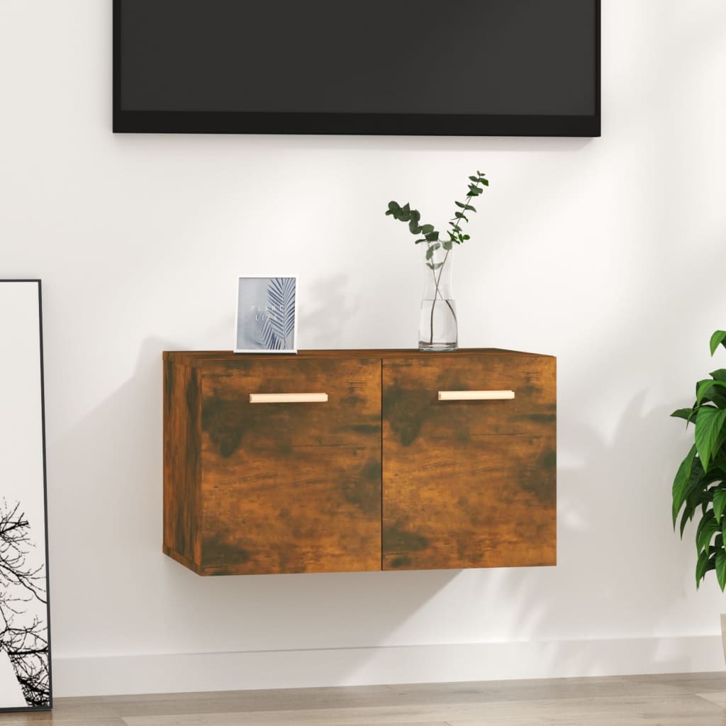 VidaXL Wandkast 60x36,5x35 cm bewerkt hout gerookt eikenkleurig