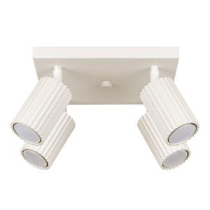 SOLLUX LIGHTING Deckenstrahler Karbon, beige, L&auml;nge 81 cm, Aluminium, 4-flg.