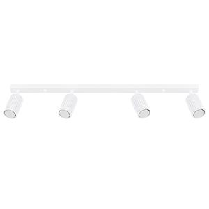 SOLLUX LIGHTING Deckenstrahler Karbon, wei&szlig;, L&auml;nge 81 cm, Aluminium, 4-flg.