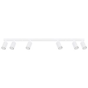 SOLLUX LIGHTING Deckenstrahler Karbon, wei&szlig;, L&auml;nge 117 cm, Alu, 6-flg.