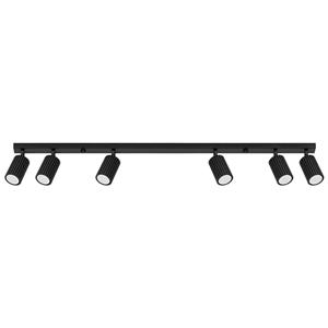 SOLLUX LIGHTING Deckenstrahler Karbon, schwarz, L&auml;nge 117 cm, Alu, 6-flg.