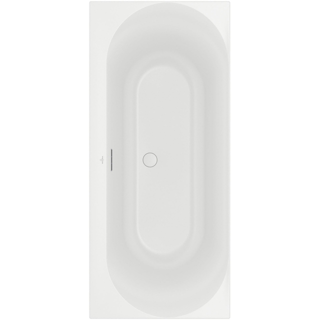 Villeroy & Boch Loop duobad - 180x80cm - rechthoek/binnenbad ovaal - acryl Stone White mat uba180lof2v-rw