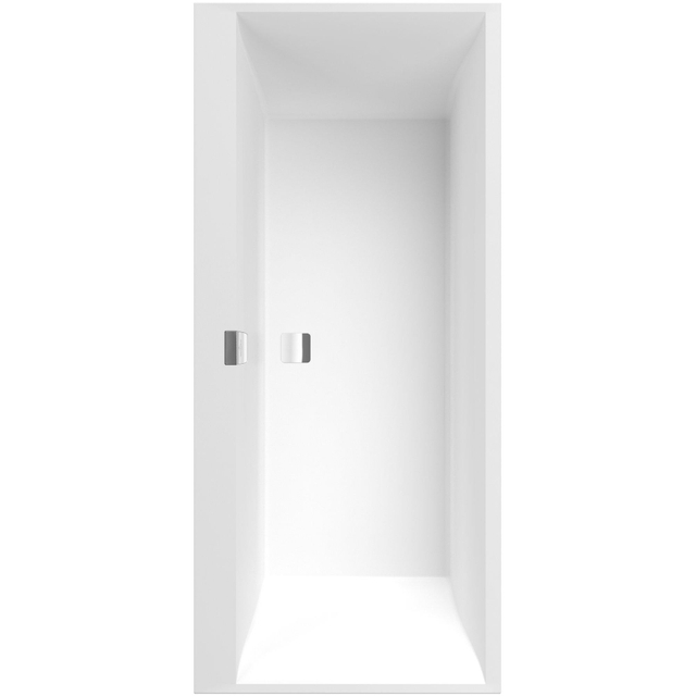 Villeroy & Boch Squaro Edge kunststof duobad quaryl rechthoekig 190x90x45cm incl. poten en afvoer-/overloopcombinatie mat wit ubq190sqe2dv-rw