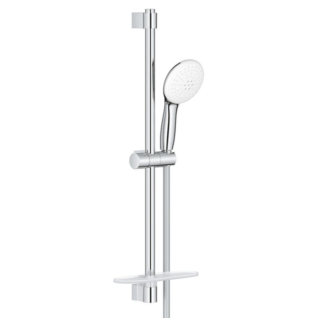 Grohe Tempesta 110 Glijstangset - 60cm - ronde handdouche - 2 straalsoorten - gladde doucheslang - met zeephouder - chroom 26638003