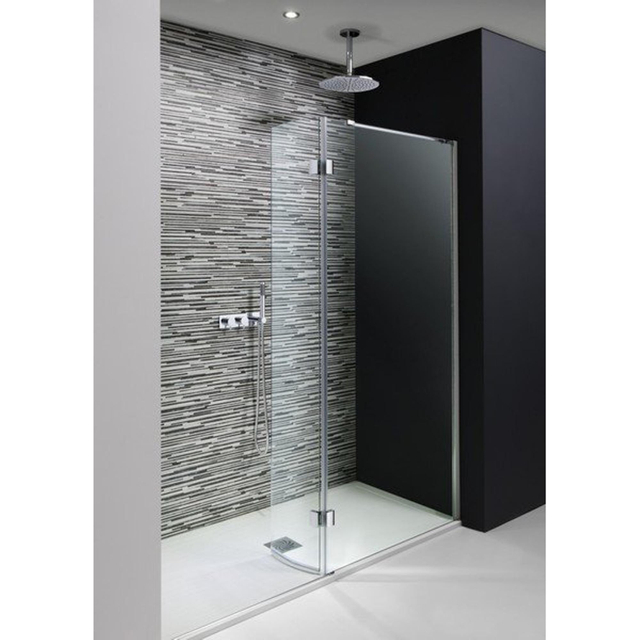Crosswater Design New inloopdouche met draaibare zijwand 100x195cm zilver profiel helder glas DWQSC1400_V2
