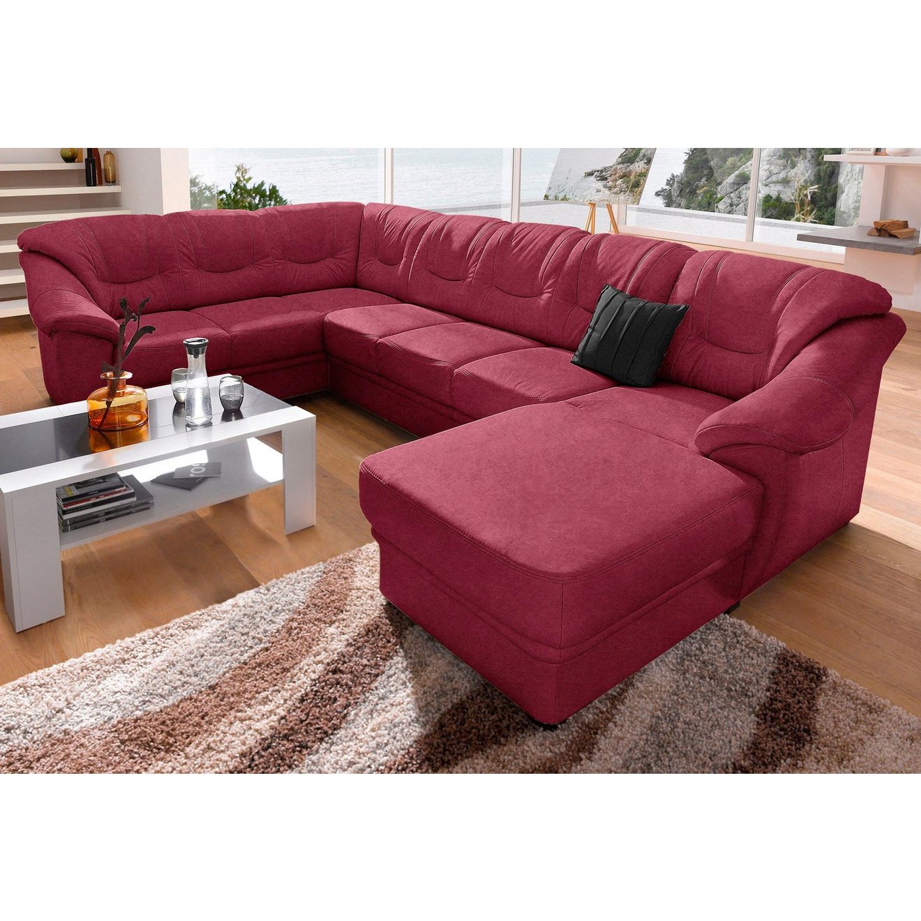Sit&more Zithoek Savona U-vorm naar keuze met slaapfunctie, met binnenvering, vrij plaatsbaar