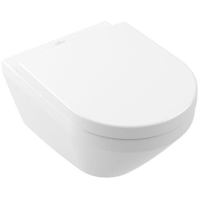 Villeroy & Boch Architectura wandclosetpack - 53x37cm - TwistFlush - spoelrandloos - met softclose en quickrelease zitting - glans wit 4694CL01
